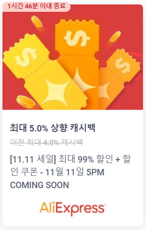 광군제 알리익스프레스 샵백 경유
