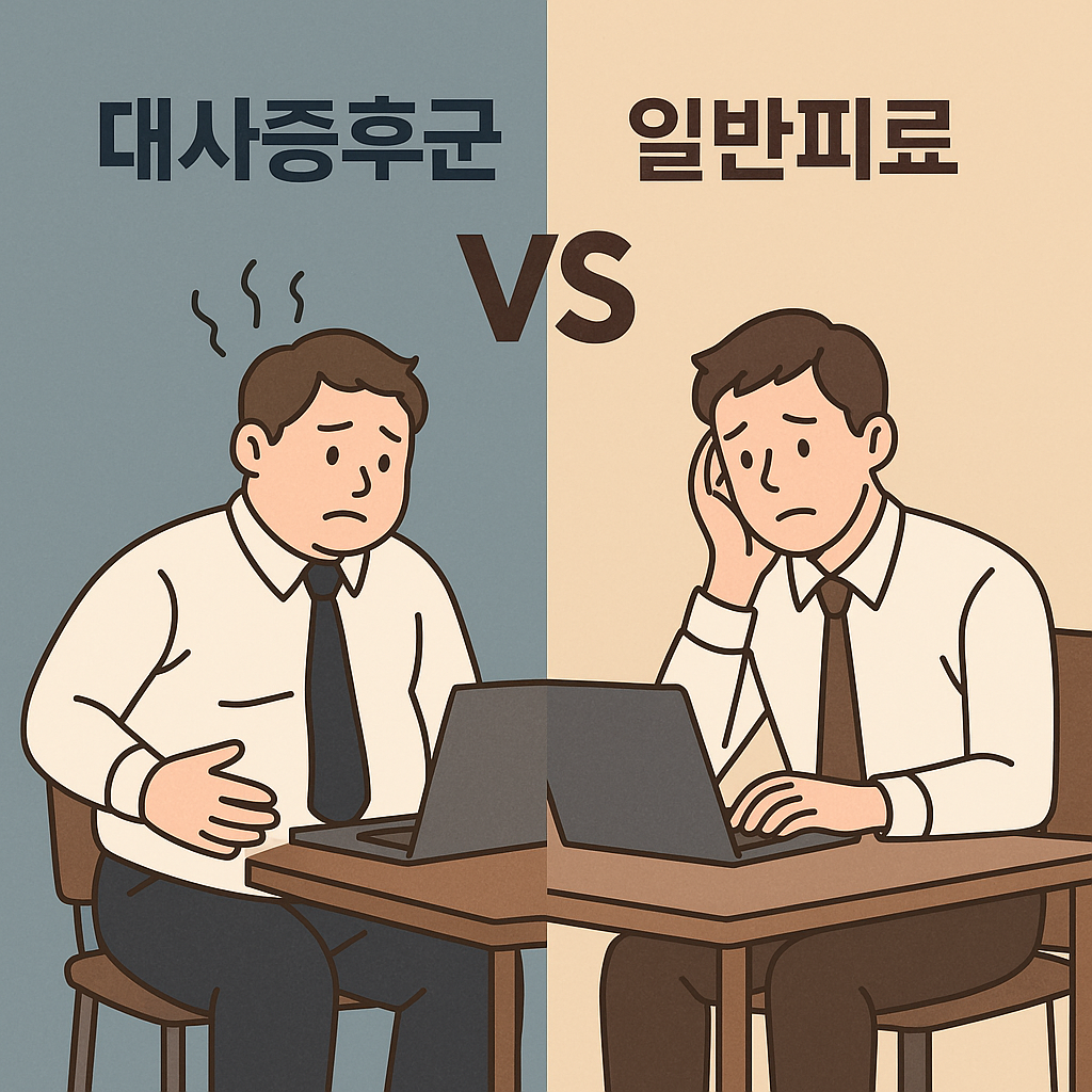 대사증후군과 일반피로가 고민인 사진