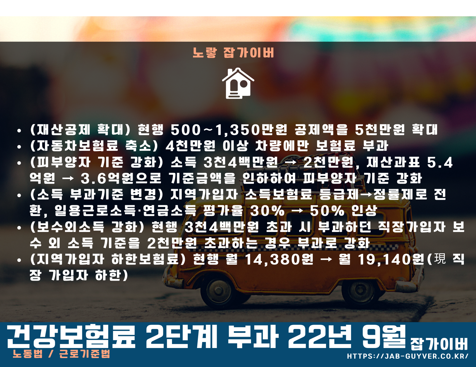 2022년 건강보험료 부과체계 2단계 개편 안내