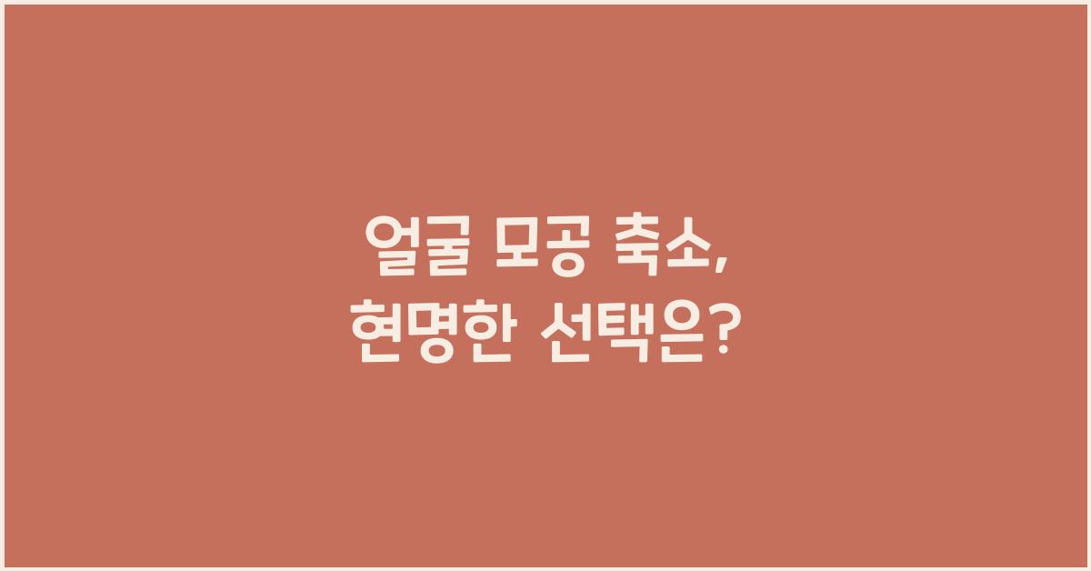 얼굴 모공 축소