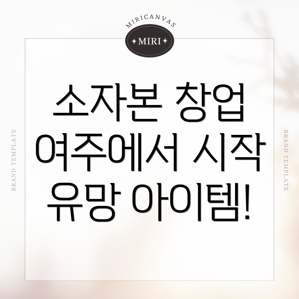 소자본 창업