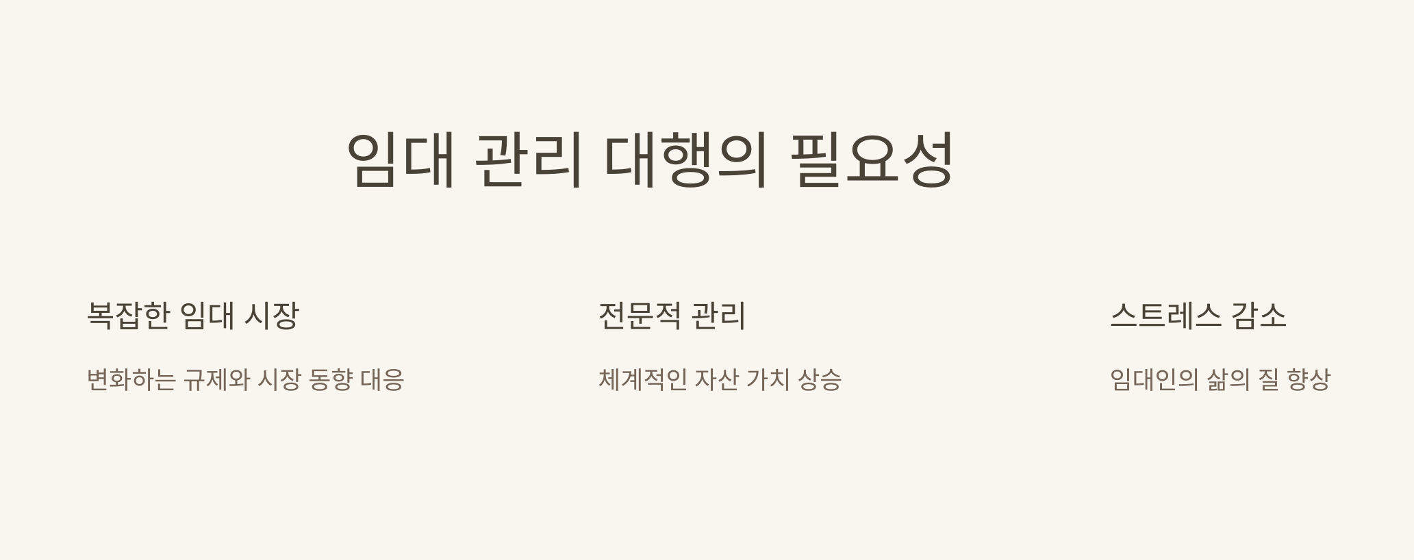 임대 관리 대행의 필요성
