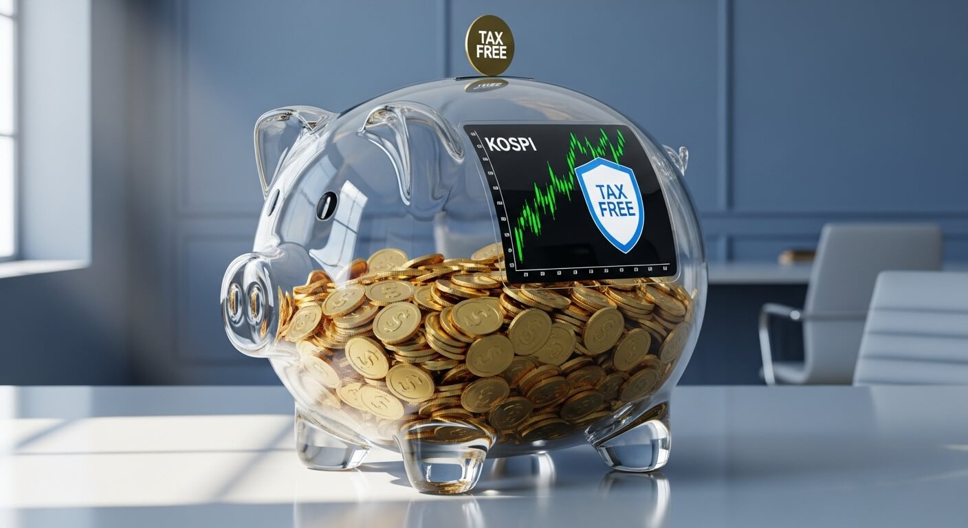 돼지저금통에-코인이반쯤들어있고-tax free 가 표시되어있다