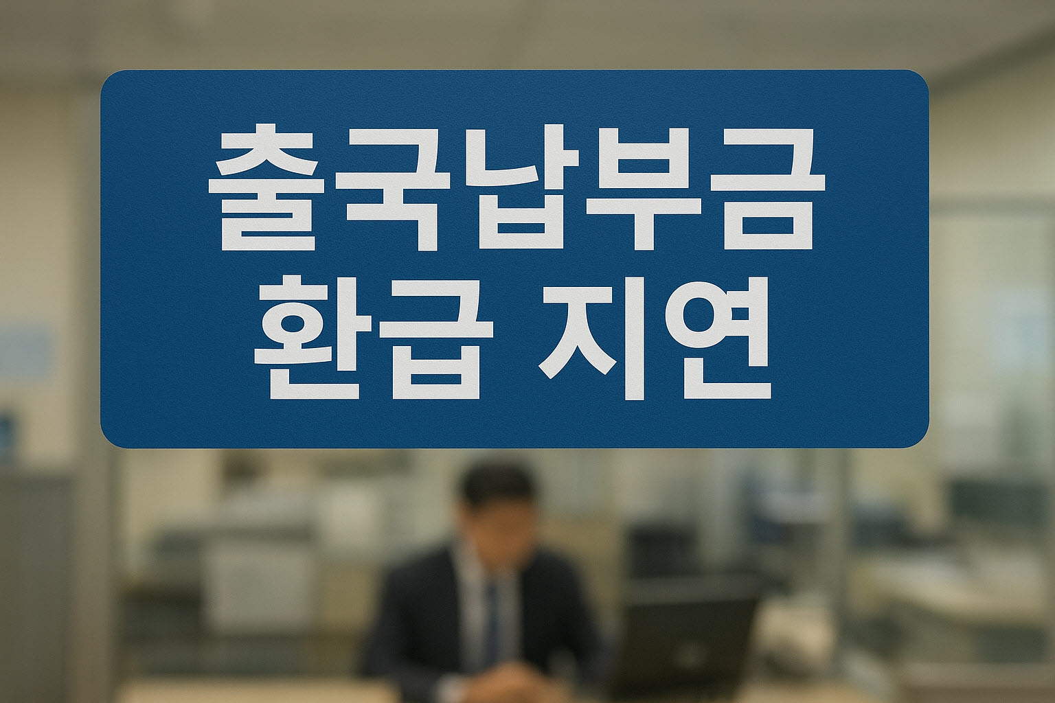 출국 납부금 환급 지연 이미지