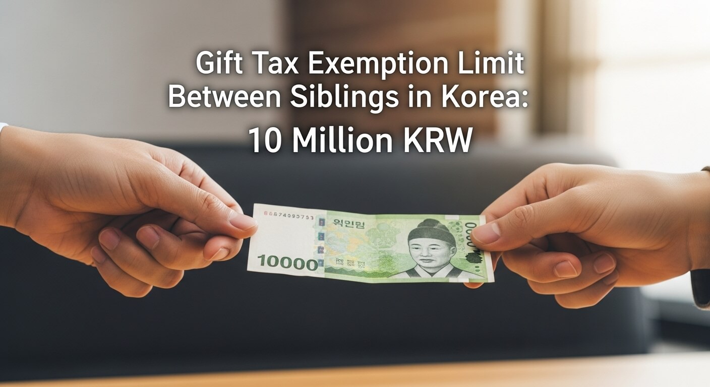 형제간 증여세 면제 한도액