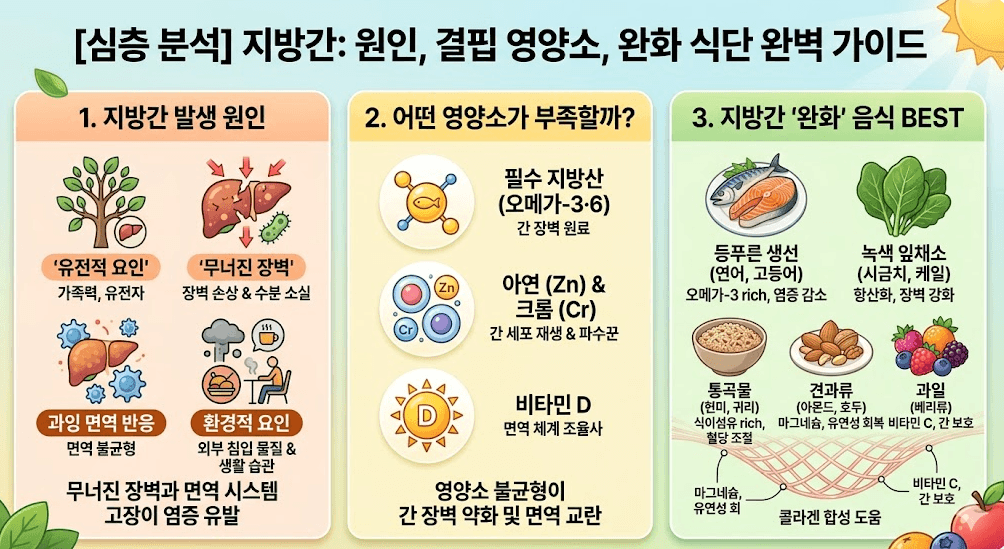 지방간의 원인과 좋은 음식