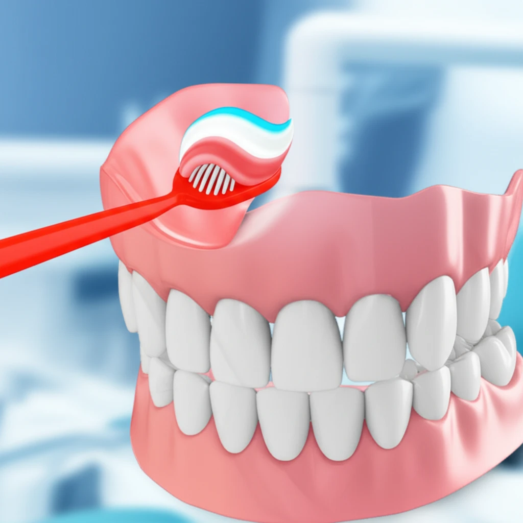 틀니 관리의 모든 것 전용 치약 사용