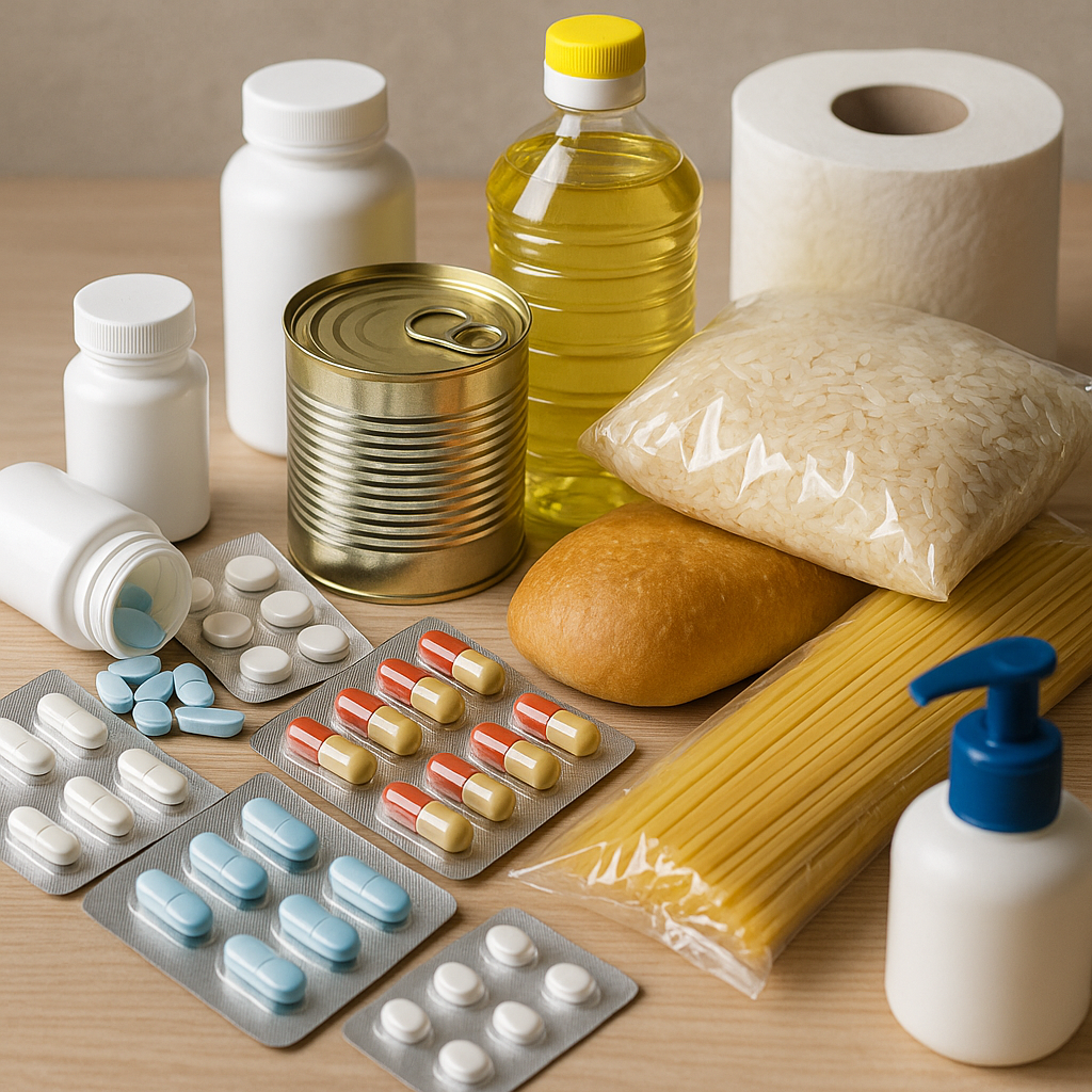 식량, 의약품, 생필품