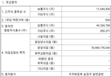 지아이이노베이션-유상증자