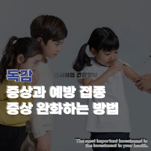 독감 증상 예방 접종과 증상 완화, 치료법 예방법