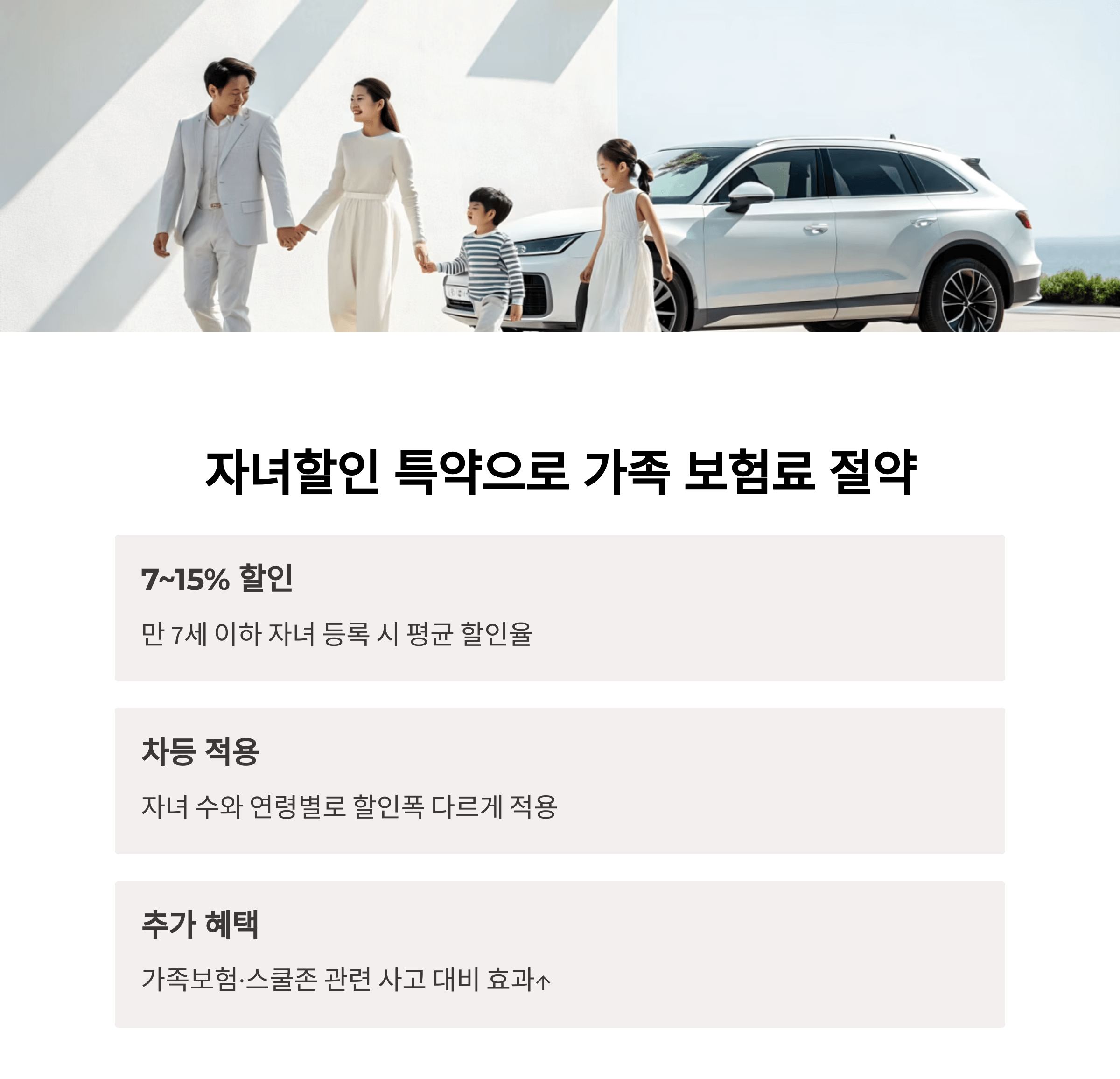 자녀할인 특약으로 가족과 함께 절약하는 방법