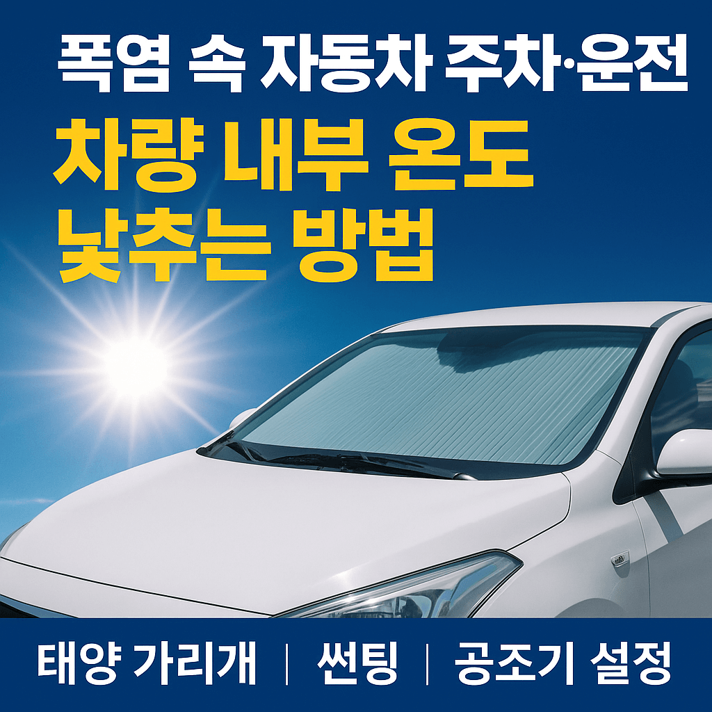 폭염 속 자동차 온도 낮추는 팁 폭염 주차 안적 수칙