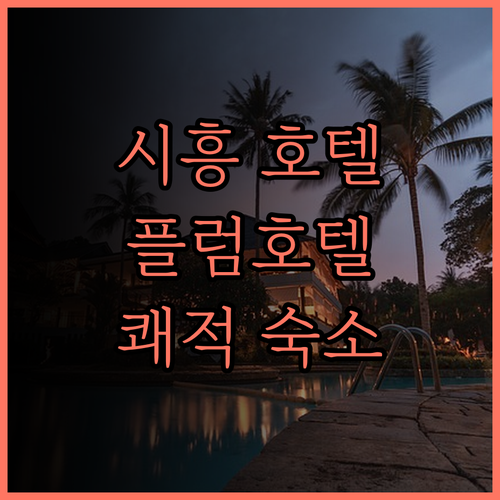 시흥 호텔 추천 플럼호텔 완벽 분석 