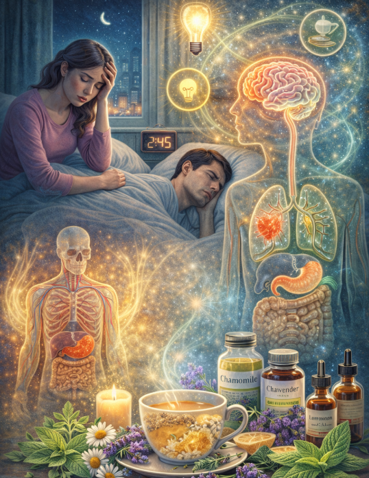 불면증의 원인과 수면 결핍의 영향및 허브 관련 사진