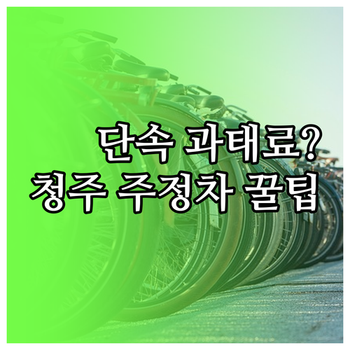 청주시 주정차 단속 알림 서비스 신청..