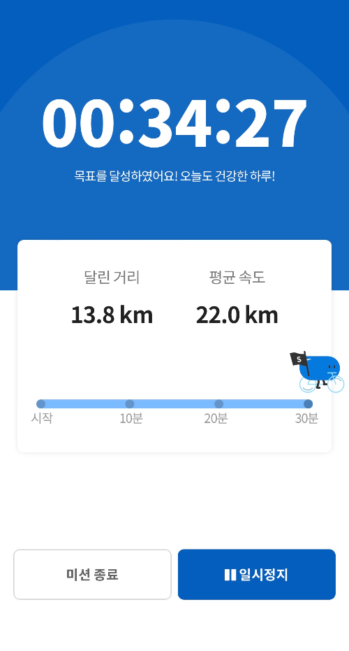 스웨트마켓 달리기미션 시간초과