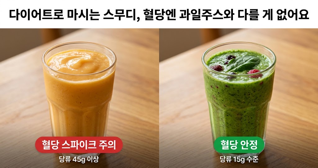 다이어트로 마시는 스무디, 혈당엔 과일주스와 다를 게 없어요