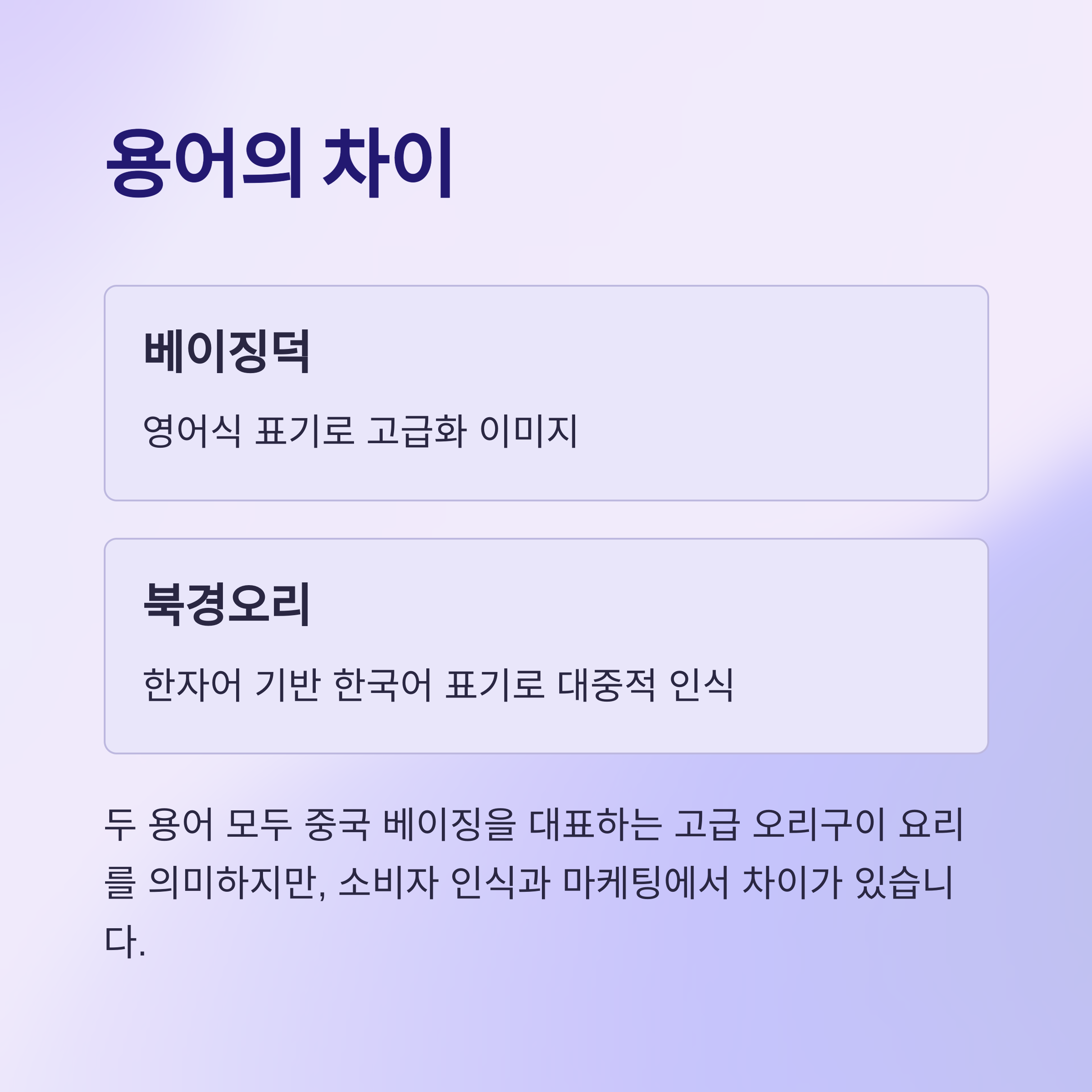 용어의 차이