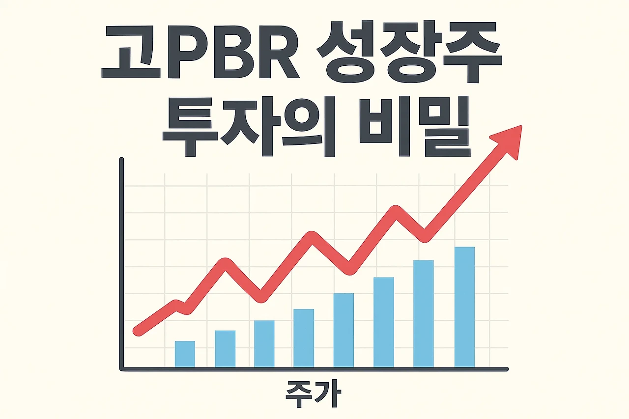 고PBR 성장주 투자의 비밀을 알려주는 주가 그래프 이미지