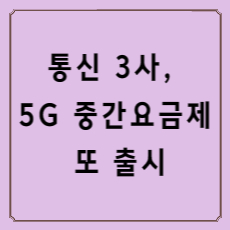 통신3사, 5G 중간요금제 출시