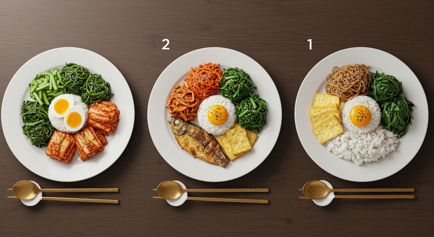 채소→단백질→탄수화물 순으로 먹는 식사 순서법의 3단계 실천 과정과 한식 식단 예시