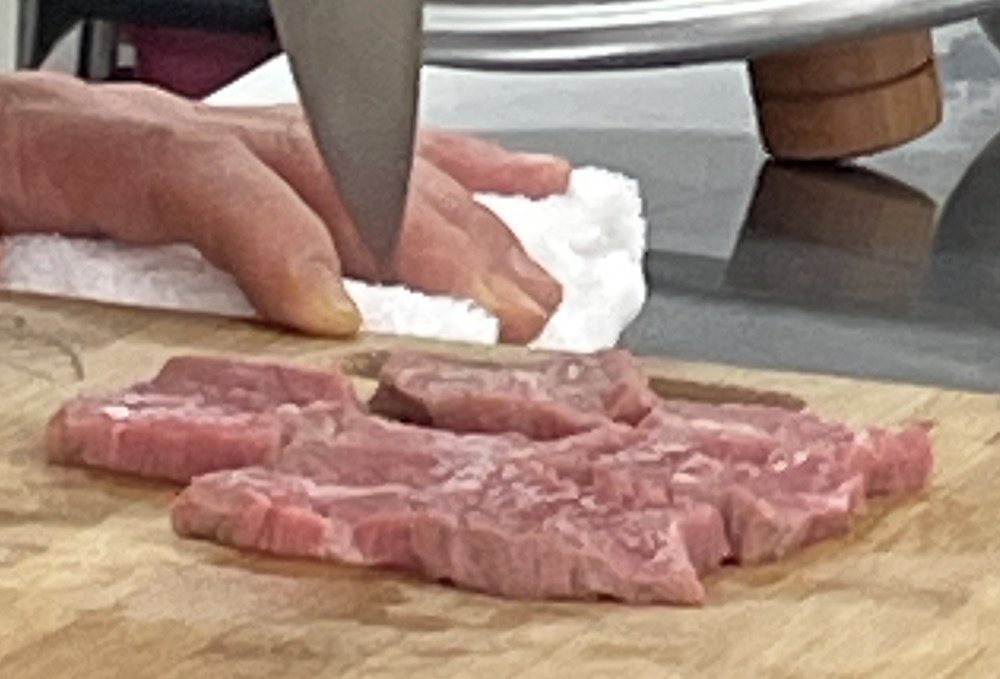 한식조리기능사 실기시험 준비 - 너비아니 - 소고기 힘줄 끊기