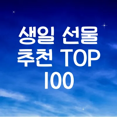 생일 선물 추천 TOP 100