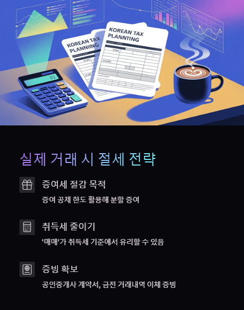 실제 거래 시절세 전략