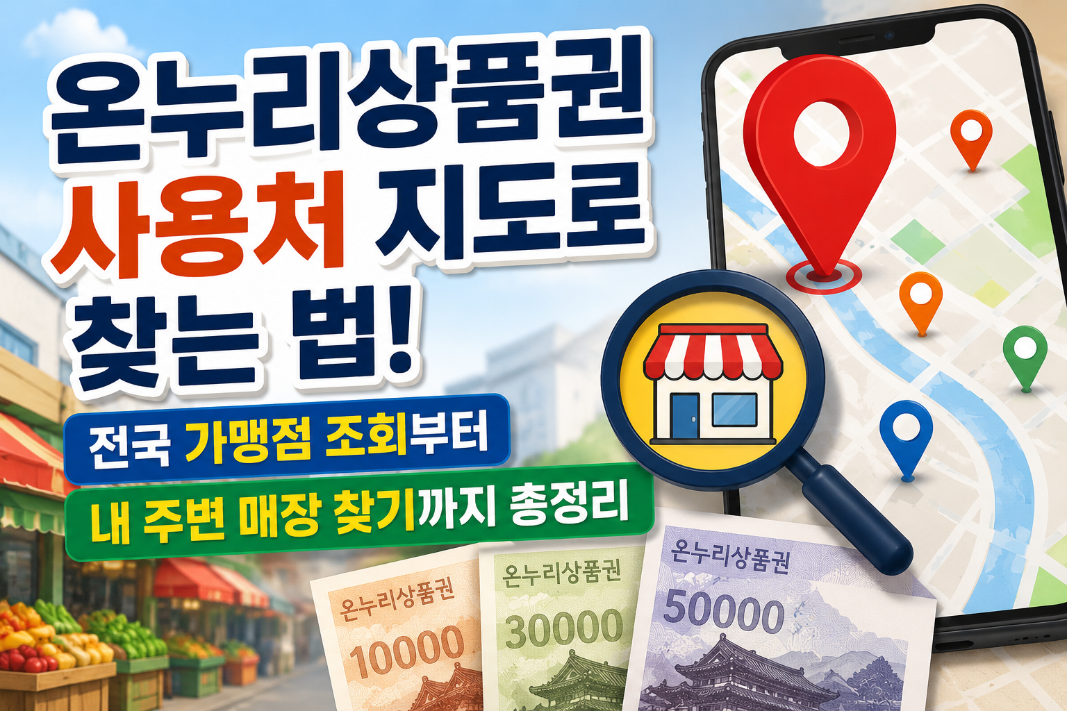 온누리상품권 사용처 지도로 찾는 법! 전국 가맹점 조회부터 내 주변 매장 찾기까지 총정리 관련 사진