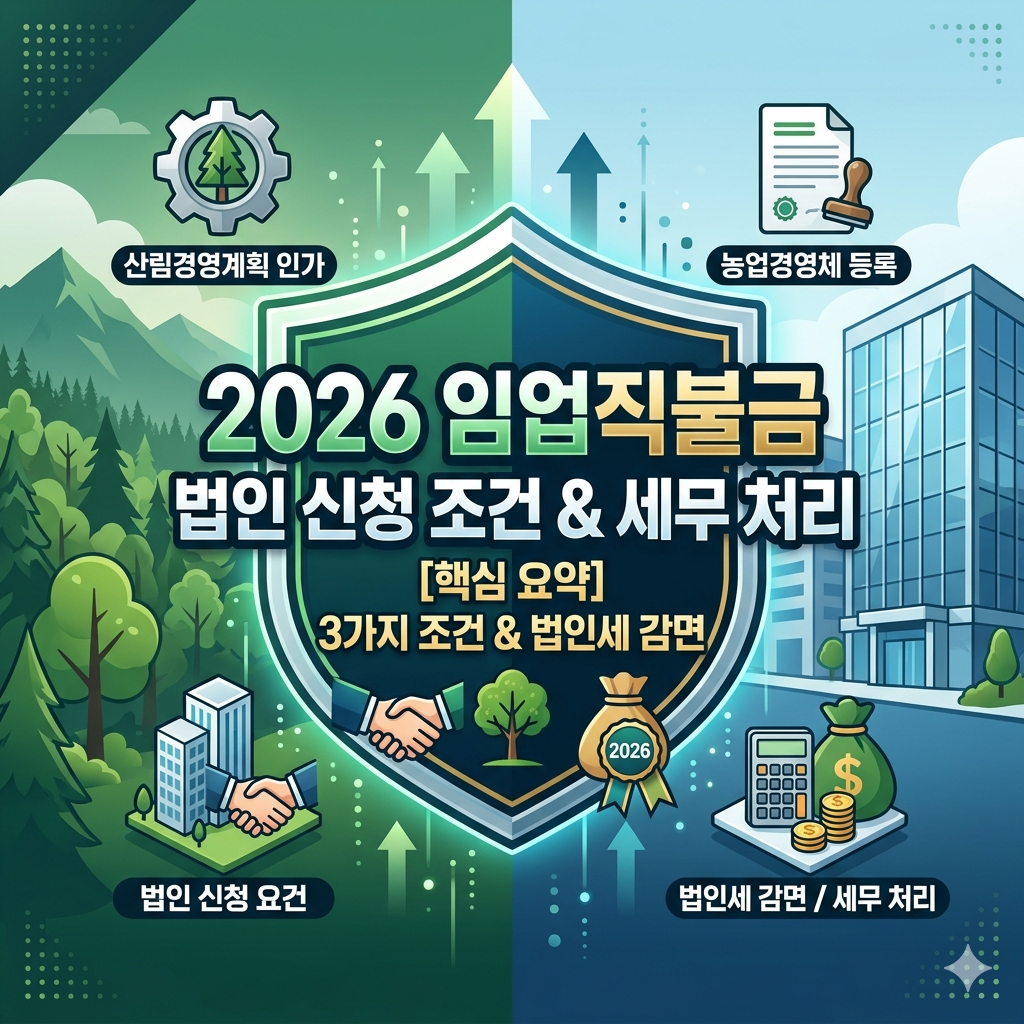 임업직불금 법인 신청 조건 3가지와 세무 처리 방법