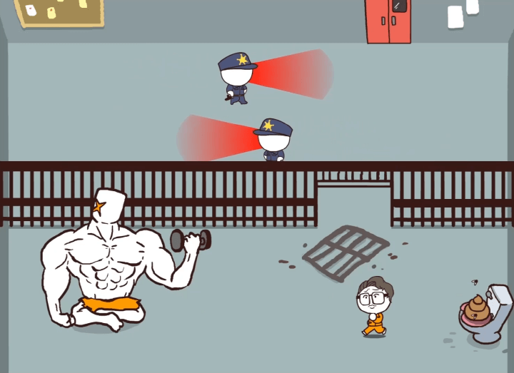 구토할배-감옥탈출-리마스터-게임하기-시작-화면