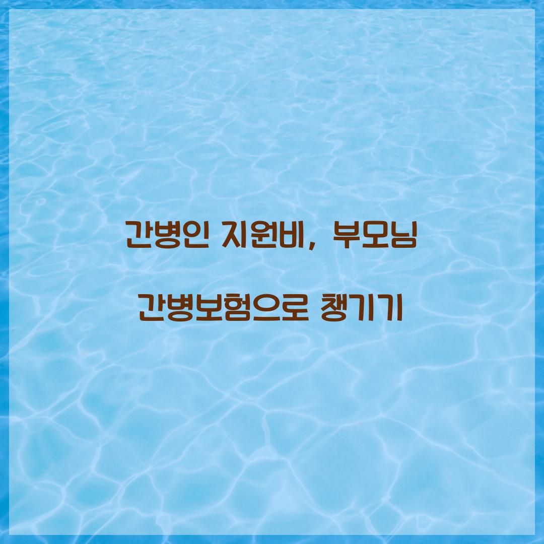 간병인 지원비