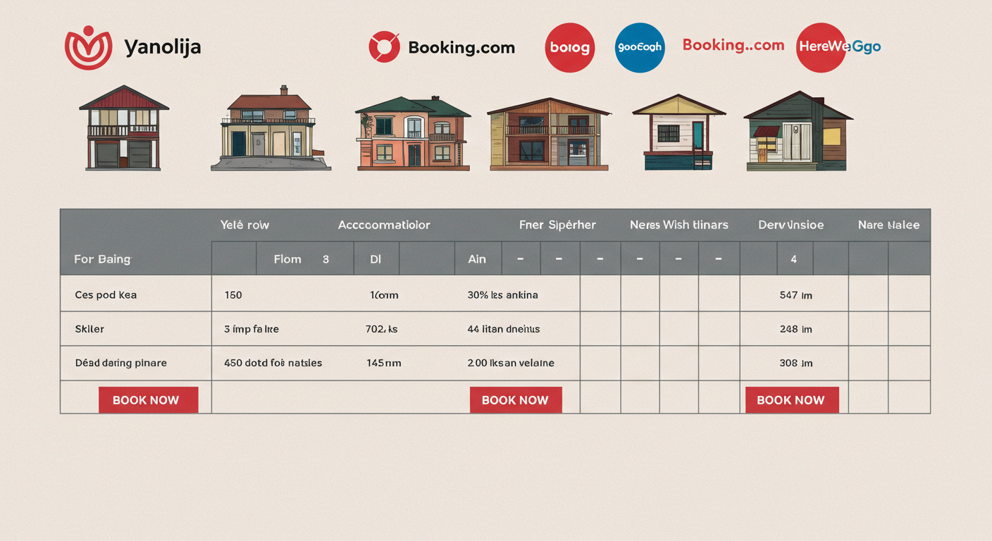 숙소별 실시간 조회 링크 한눈에 정리한 테이블