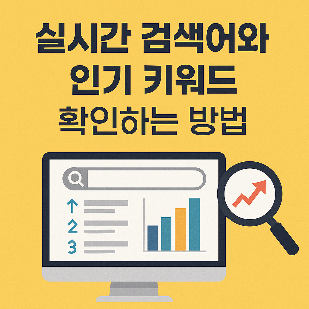 실시간 검색어 확인 방법과 인기 키워드 확인 방법