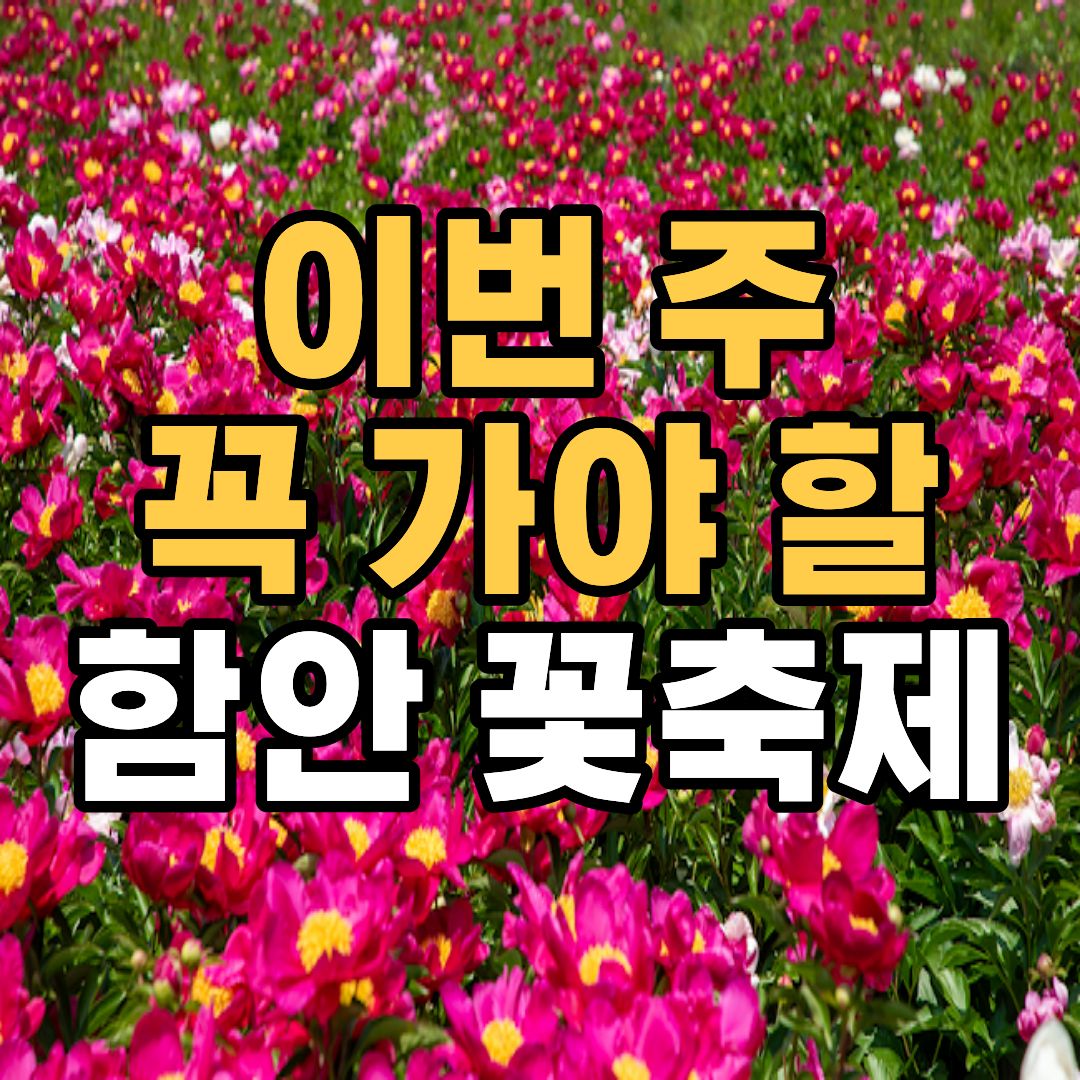 함안 작약꽃 축제 칠서 청보리 작약 축제 일정 초대가수