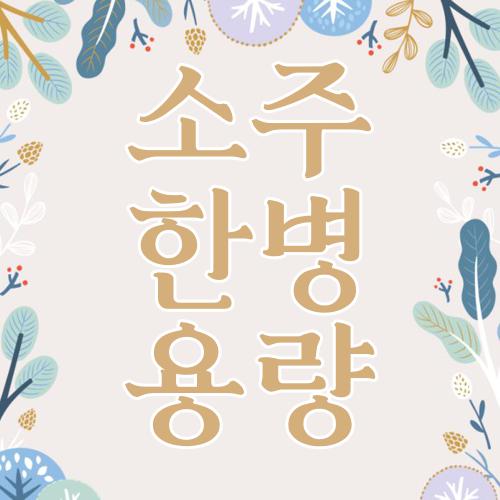 소주 한병 용량