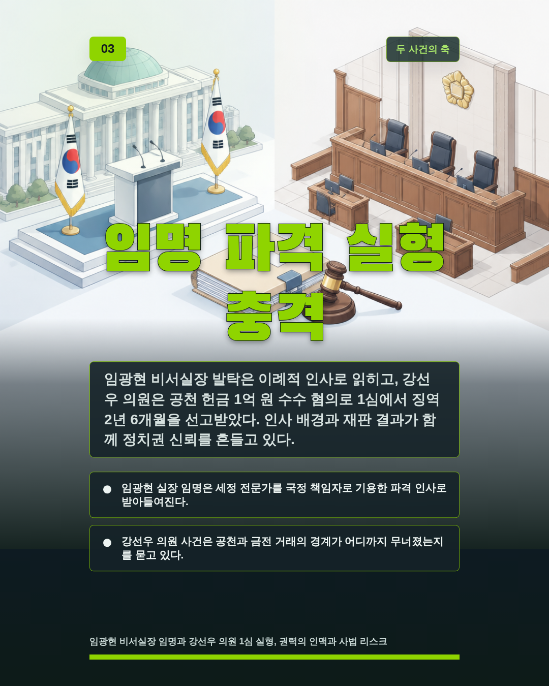 임명 파격 실형 충격