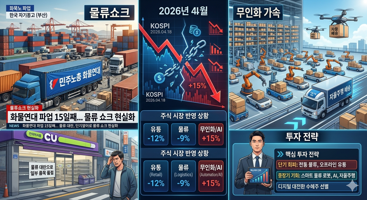 화물연대 파업과 주식 (물류쇼크, 무인화, 투자전략)