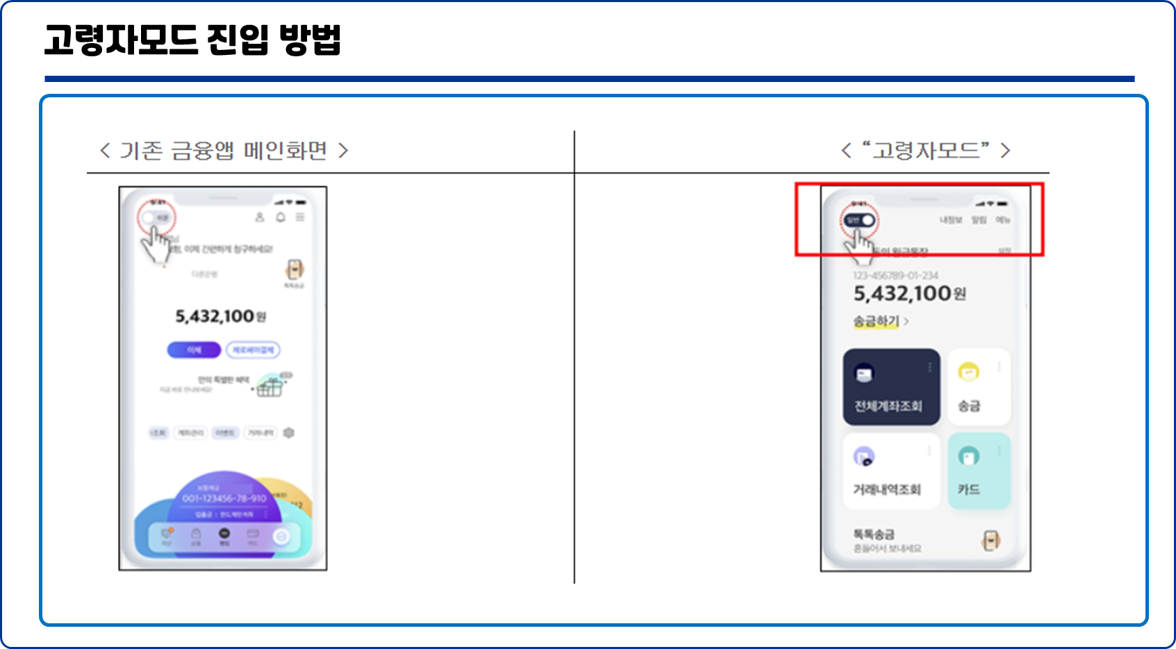 은행-고령자-모드-사용-방법