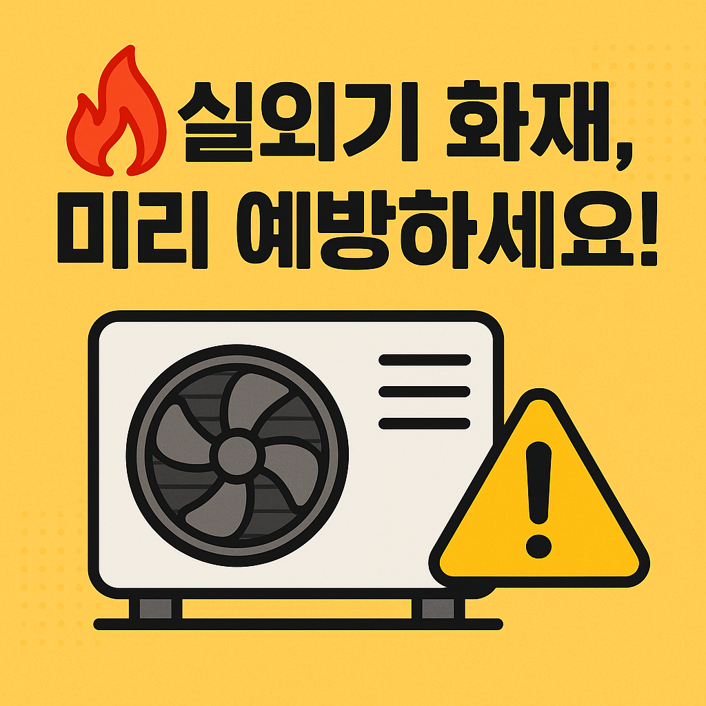 실외기 화재 미리 예방하세요 이미지