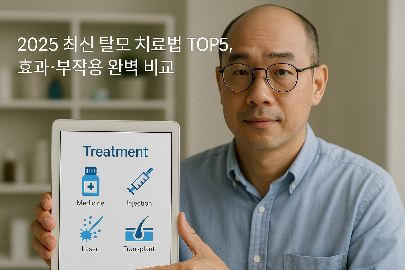 2025 최신 탈모 치료법 TOP5, 효과·부작용 완벽 비교 관련 이미지