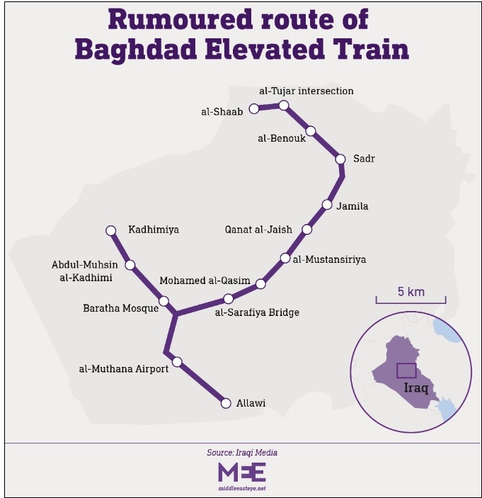 알스톰-현대건설 컨소시엄, 25억 달러 규모 이라크 경전철 수주 눈 앞 Iraq: Proposed light rail could revolutionise travel across congested capital