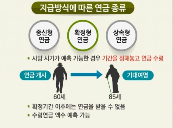 연금 수령방식의 다양성