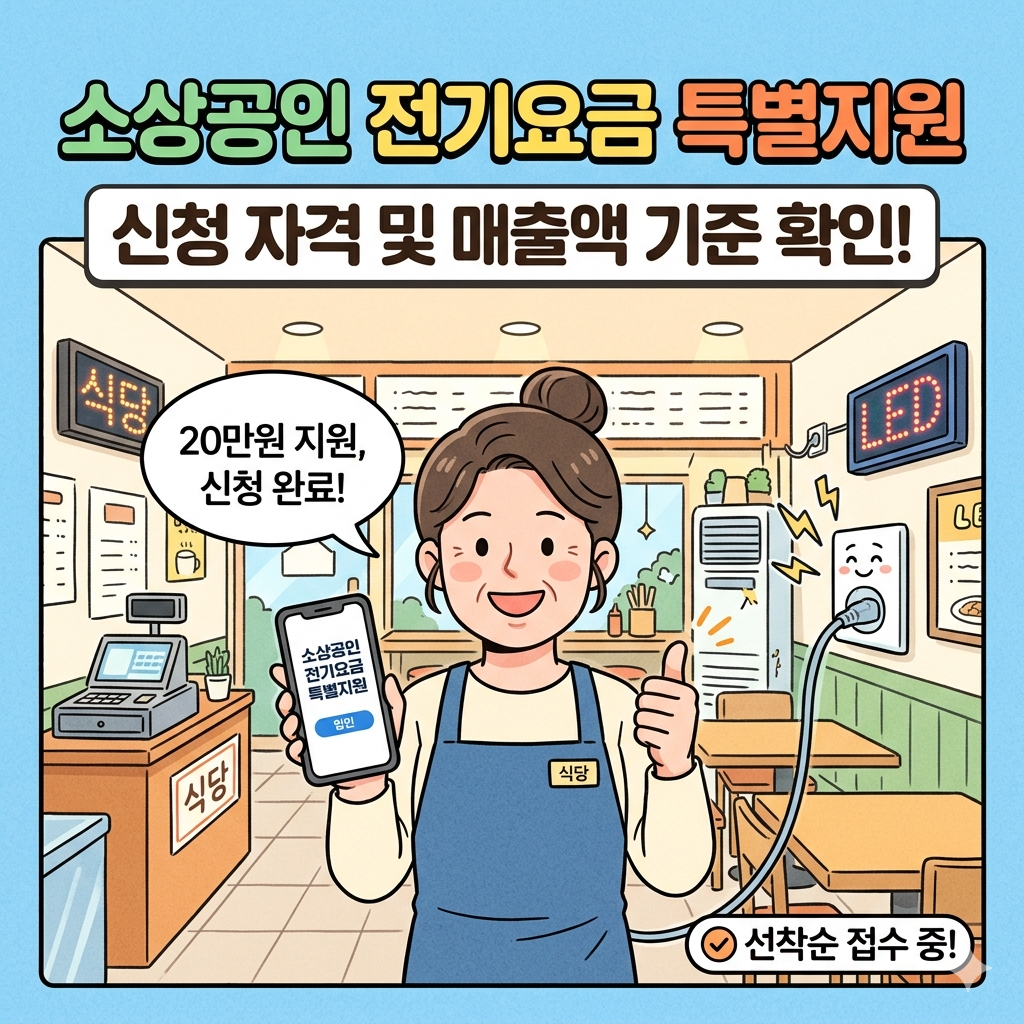 소상공인 전기요금 특별지원 신청 자격 및 매출액 기준 확인 총정리