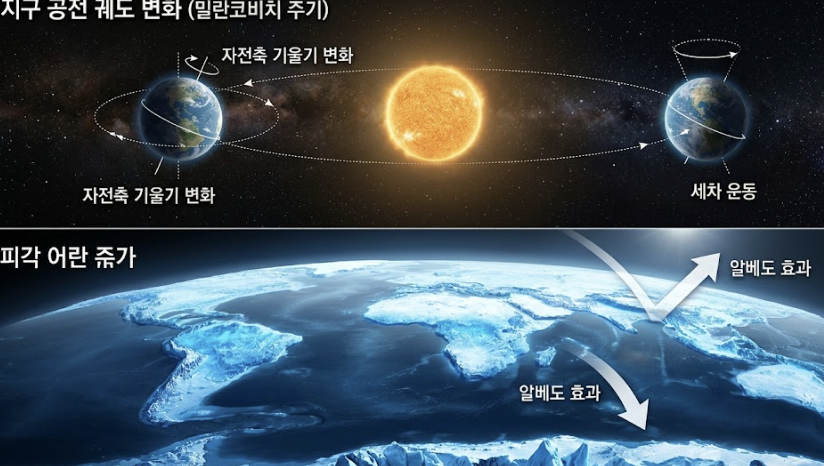 얼어붙은 지구의 비밀, 빙하기의 원인과 기온 변화 주기의 신비