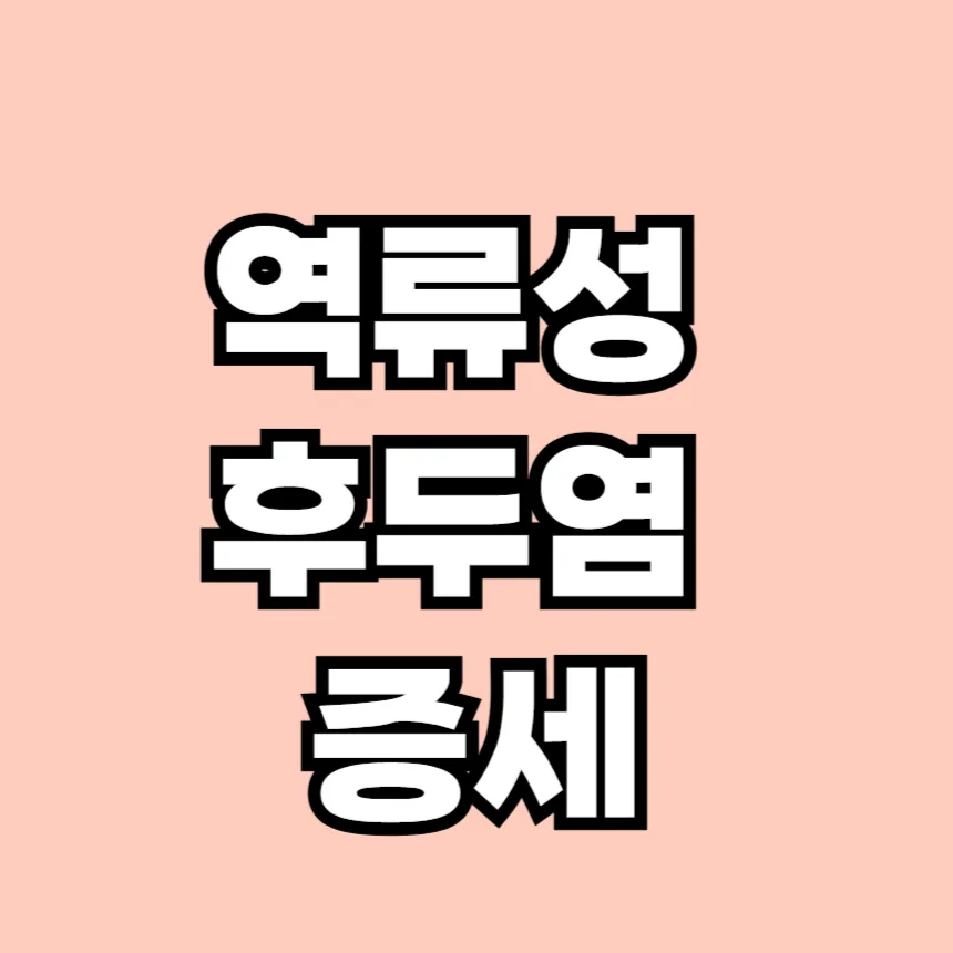 역류성 후두염 증세