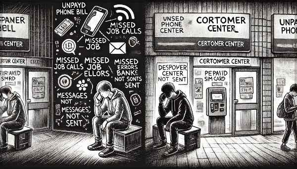 핸드폰 요금미납 디지털 고립 관련 사진