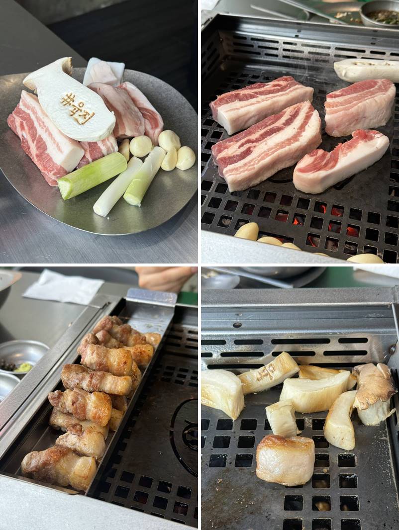 맛있게 구워지는 삼겹살 2인분