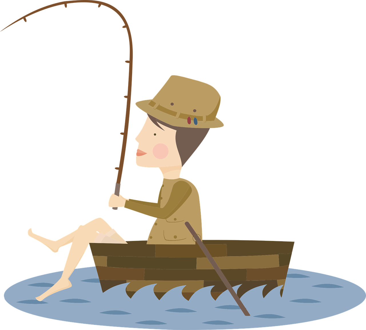 낚시하는 초보자 사진