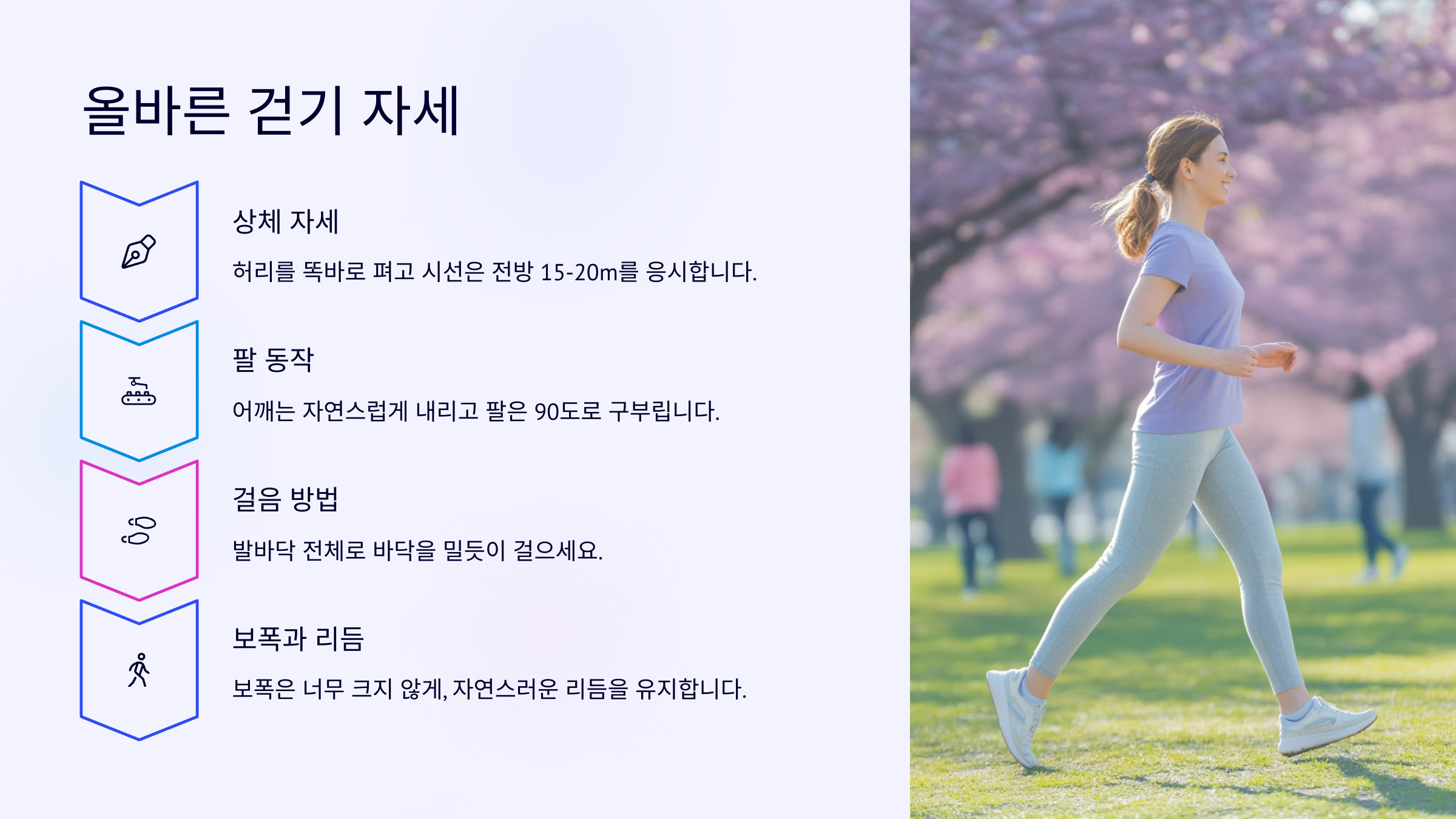 올바른 걷기 자세